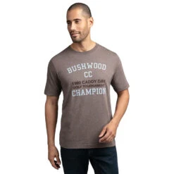 TravisMathew Caddy Day Mens Golf T-Shirt -Travis Mathew Golf 10542 HEATHERCOFFEE