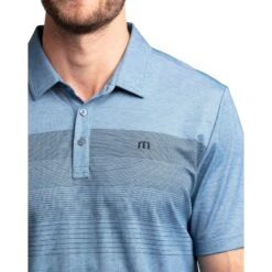 TravisMathew Two Min Drill Mens Golf Polo -Travis Mathew Golf 11565 HTHRBLUEOPAL 2 cd868be7 8413 40bb b359 cd3d3718fefc