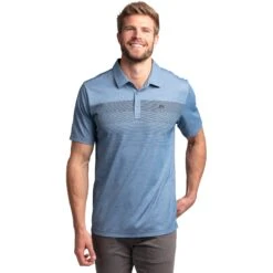 TravisMathew Two Min Drill Mens Golf Polo -Travis Mathew Golf 11565 HTHRBLUEOPAL fc9d453b baf0 4535 832d 9ea231f7f5a4