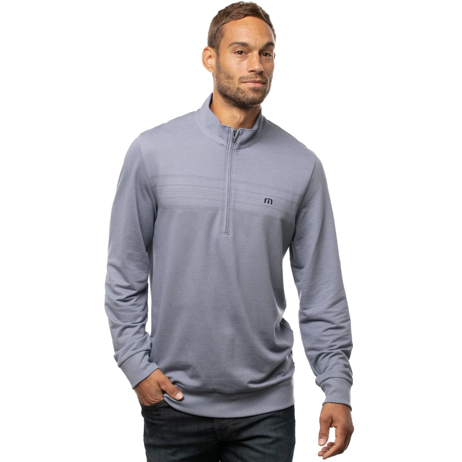 TravisMathew Palm Reader Mens Golf 1/4 Zip 3 TravisMathew Palm Reader Mens Golf 1/4 Zip
