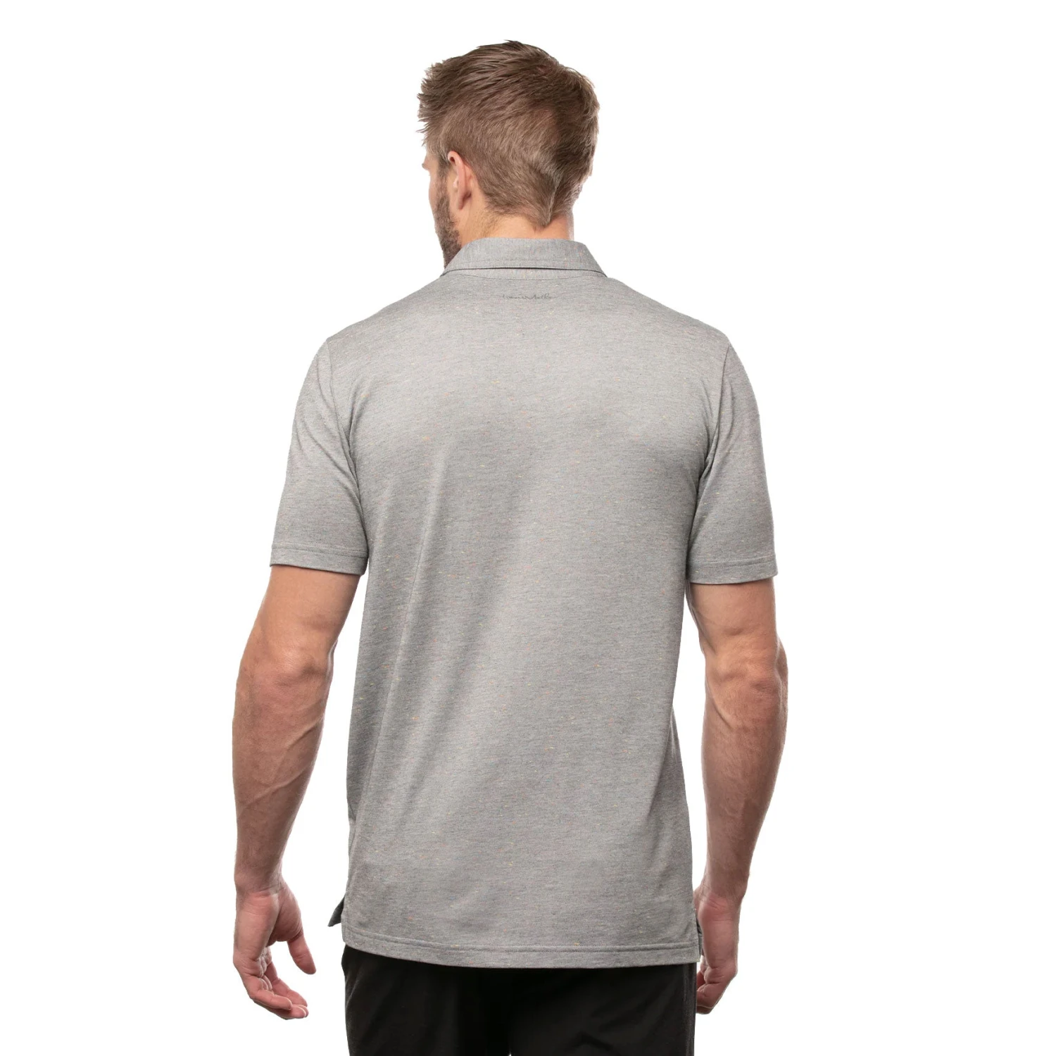 TravisMathew Dime Piece Heather Medium Grey Mens Golf Polo 4 TravisMathew Dime Piece Heather Medium Grey Mens Golf Polo - Image 2