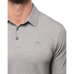 TravisMathew Dime Piece Heather Medium Grey Mens Golf Polo 7 TravisMathew Dime Piece Heather Medium Grey Mens Golf Polo -Travis Mathew Golf 21151 HTHRMDGY0HMD 2