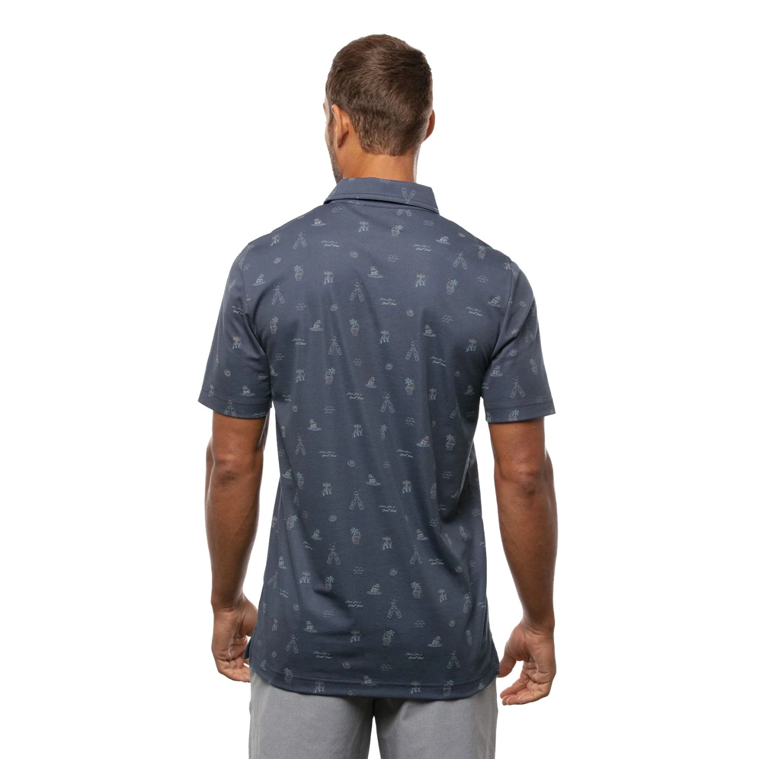 TravisMathew Dress To Impress Mood Indigo Mens Golf Polo 4 TravisMathew Dress To Impress Mood Indigo Mens Golf Polo - Image 2
