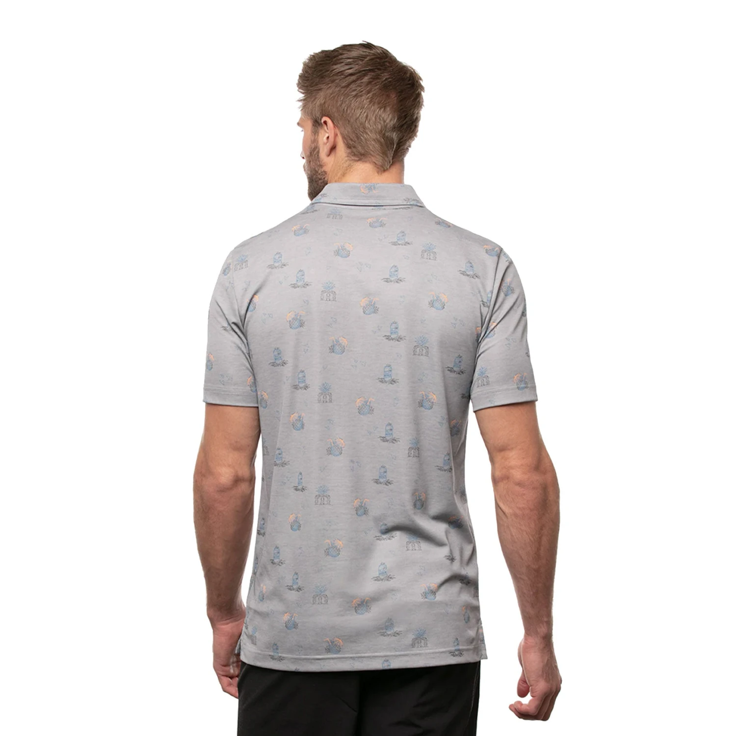 TravisMathew Bricktown Heather Quiet Shade Mens Golf Polo 4 TravisMathew Bricktown Heather Quiet Shade Mens Golf Polo - Image 2