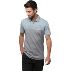 TravisMathew A Soiree Sight Heather Federal Blue Mens Golf Polo