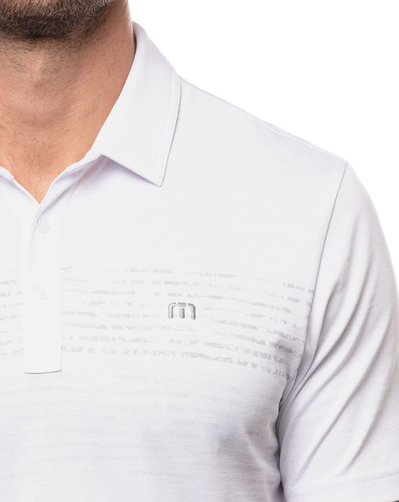 TravisMathew Balmy Breeze White Mens Golf Polo 5 TravisMathew Balmy Breeze White Mens Golf Polo - Image 3