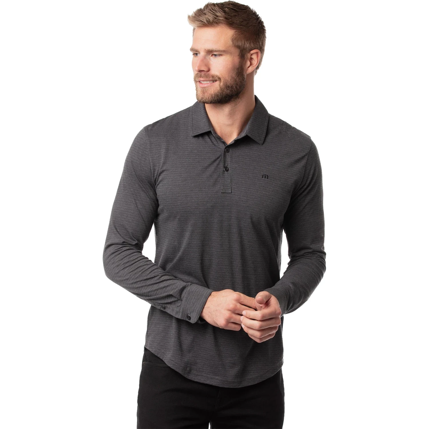 TravisMathew Kickoff Mens Longsleeve Golf Polo 3 TravisMathew Kickoff Mens Longsleeve Golf Polo