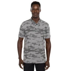 TravisMathew Heater Camo Mens Golf Polo -Travis Mathew Golf 24370 GREY