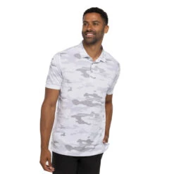 TravisMathew Heater Camo Mens Golf Polo -Travis Mathew Golf 24370 WHITE