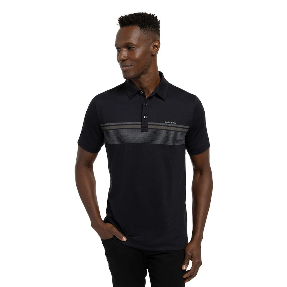 TravisMathew Signal Black Mens Golf Polo 3 TravisMathew Signal Black Mens Golf Polo