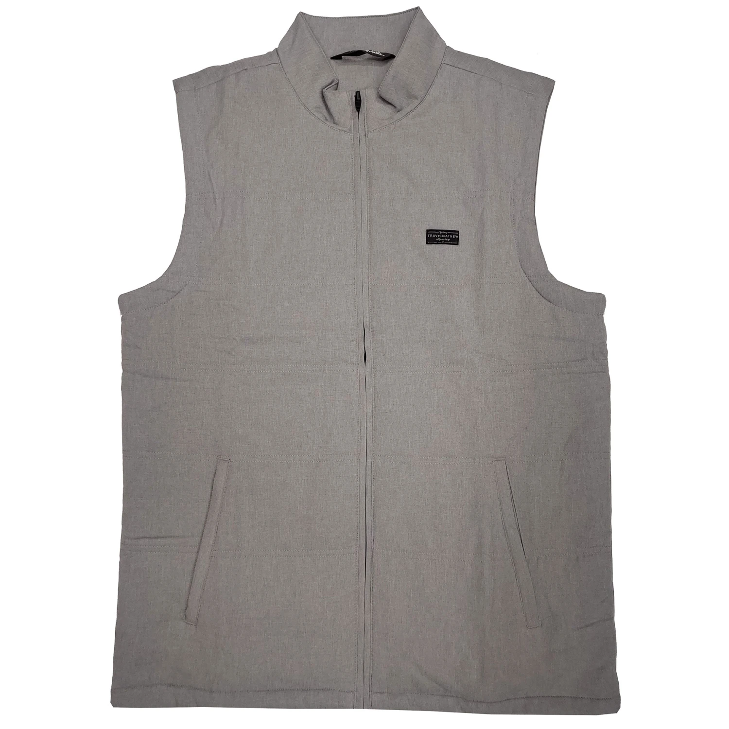 TravisMathew Interlude Heather Sleet Mens Golf Puffer Vest 3 TravisMathew Interlude Heather Sleet Mens Golf Puffer Vest