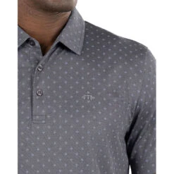 TravisMathew Eagle Peak Heather Dark Grey Mens Golf Polo -Travis Mathew Golf 30734 HTHRGREY9HDG 2