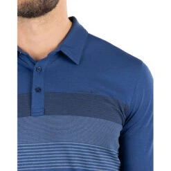 TravisMathew Late Checkout Estate Blue Mens Golf Polo -Travis Mathew Golf 30737 ESTATEBLU4EBL 2