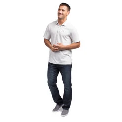 TravisMathew Classy Mens Golf Polo -Travis Mathew Golf CLASSY HEATHERWHITE 3
