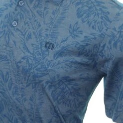 TravisMathew Forever Young Polo Shirt -Travis Mathew Golf TravisMathew Forever Young Polo Shirt 1MY120 Heather Mid Blue 3