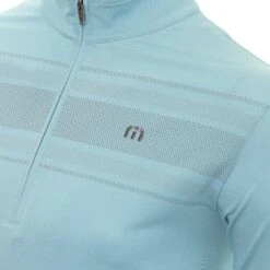 TravisMathew Trout Of This World Half Zip -Travis Mathew Golf TravisMathew Trout Of This World Half Zip 1MW304 Heather Delphinium 3