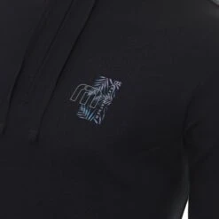 TravisMathew You're Bluffing Hooded 1/4 Zip -Travis Mathew Golf TravisMathew You re Bluffing Hooded 1 4 Zip 1MW298 Black 3