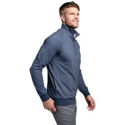 TravisMathew Zachary Mens Golf 1/2 Zip -Travis Mathew Golf ZACHARY HTHBLUENIGHTS 1