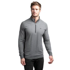 TravisMathew Zachary Mens Golf 1/2 Zip -Travis Mathew Golf ZACHARY HTHDARKSHADOW