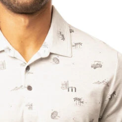 TravisMathew Stolen Time Golf Polo 2021 -Travis Mathew Golf ann2586 heather white 4 15587.1636617791