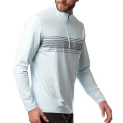 TravisMathew Blue Blanket Golf Pullover 2021 -Travis Mathew Golf ann2591 heather airy blue 4 64908.1636076006