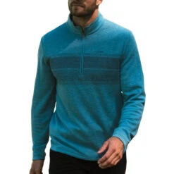 TravisMathew Bridge The Gap Golf Pullover 2022 -Travis Mathew Golf ann2670 heather blue sapphire 5 01749.1644566563