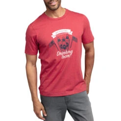 TravisMathew Drinking Team Golf T-Shirt 2019 -Travis Mathew Golf car0409 heather red 1 08573.1561478065